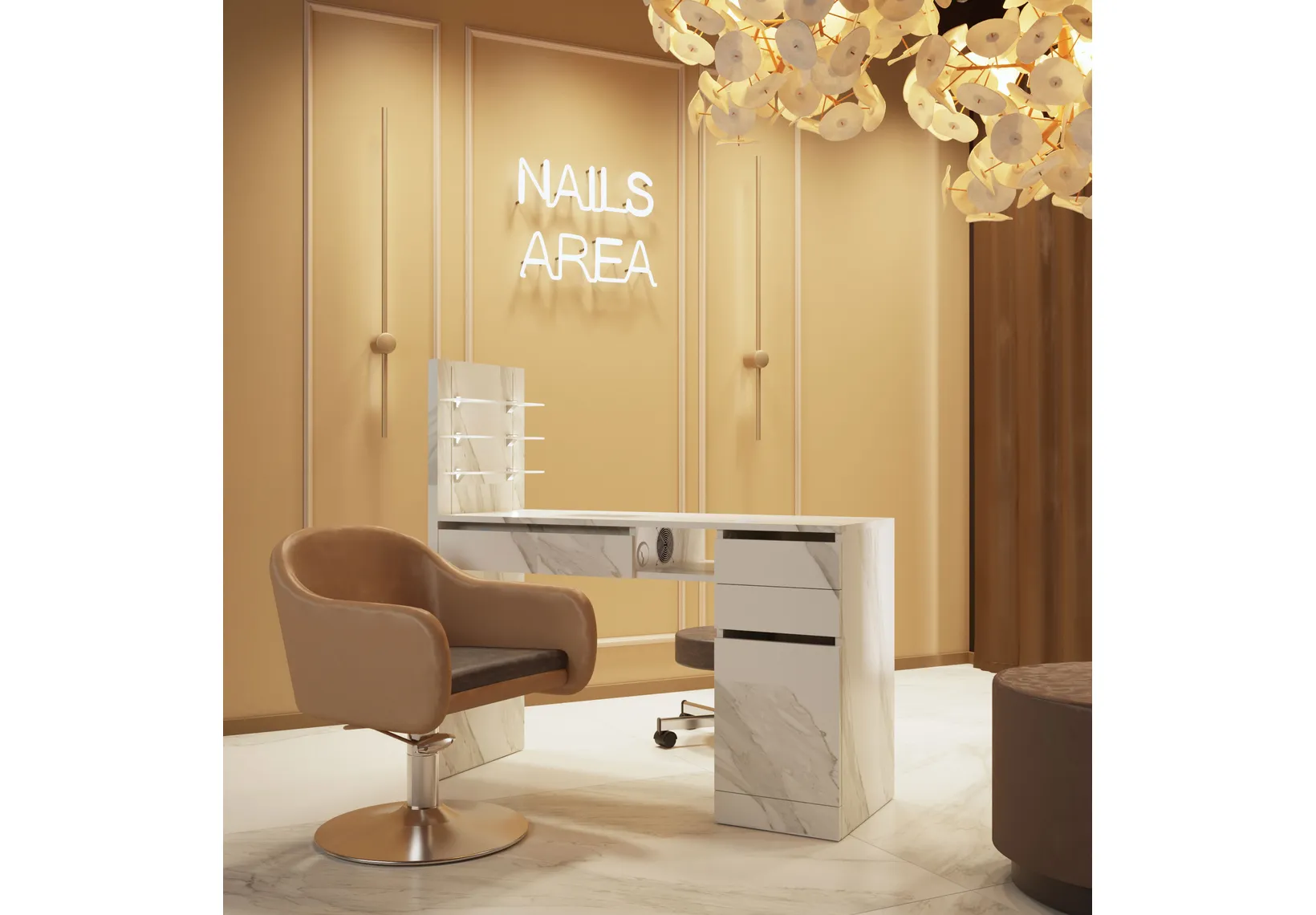 Aksa Beach Manicure Table 