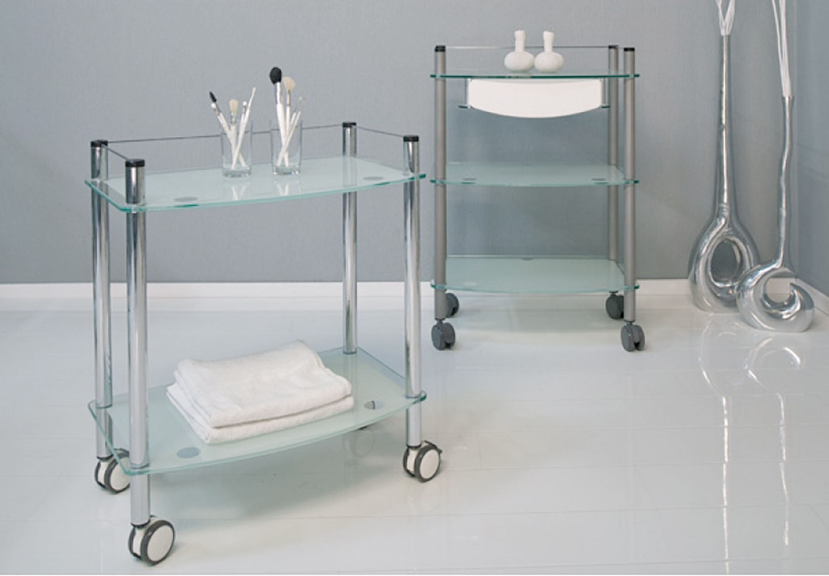 Lamica Glass Trolley