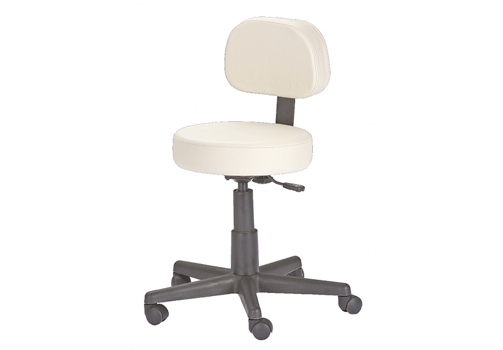 Pneumatic Rolling Stool with Back