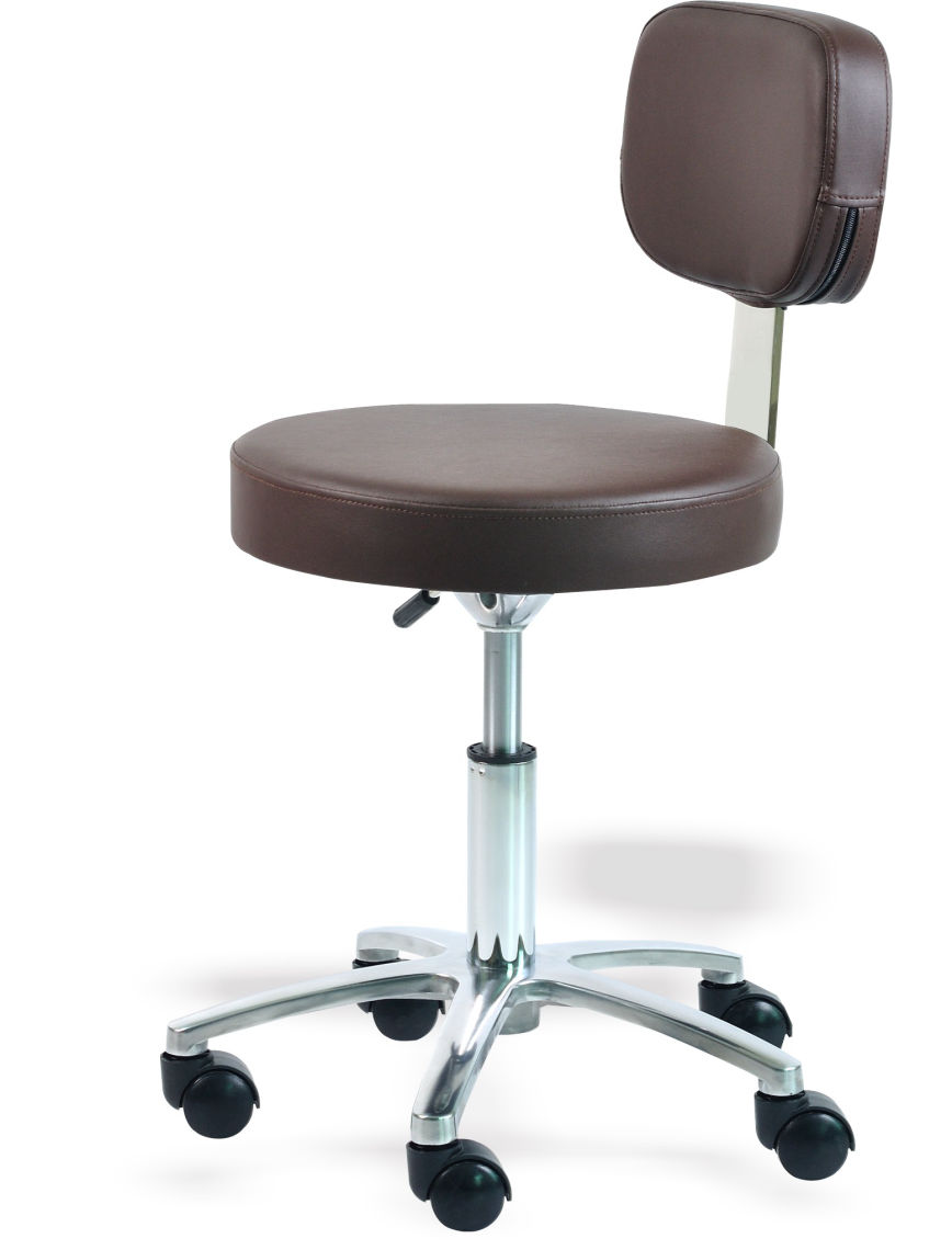 Therapist Stool with Backrest